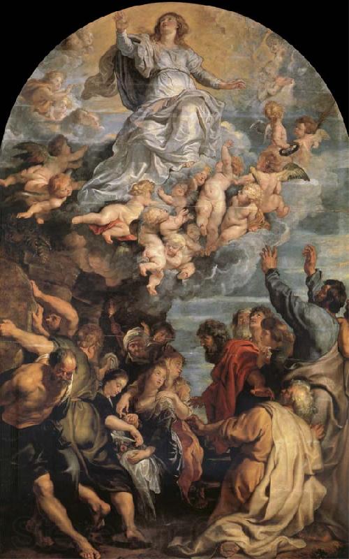 Peter Paul Rubens The Asuncion of Maria al Sky Norge oil painting art